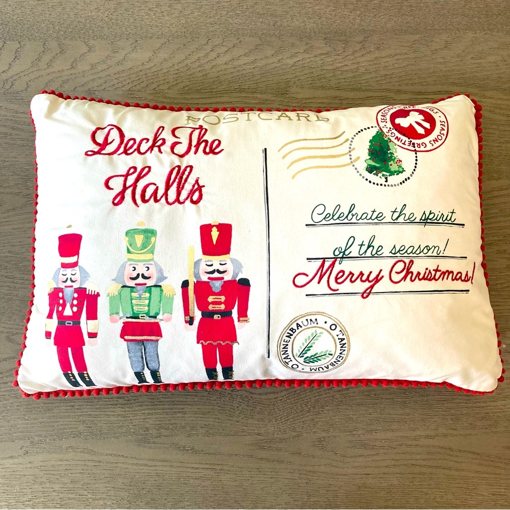 Christmas Postcard Decorative Pillow 🎄☃️